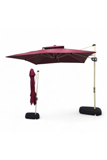 concent Concent fabric umbrella on iron frame, red, width 250 cm, height 240 cm