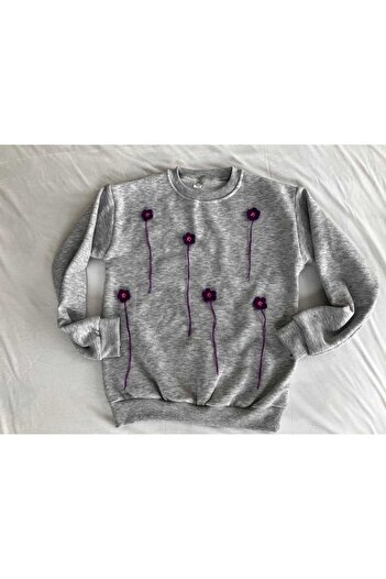 bahar uğurlu Flower Motif Sweat