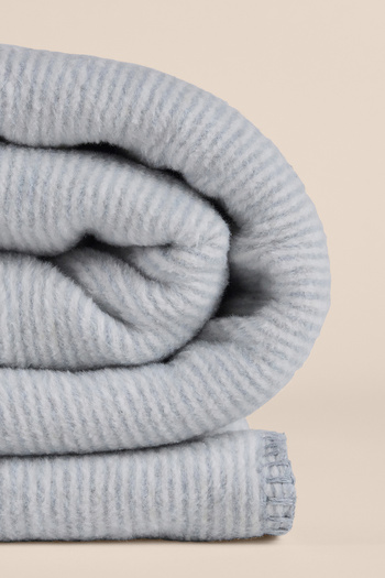 Penelope Verso Cotton Double Blanket 200X220 cm - Gray Blue