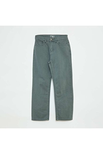 KIABI Straight-leg trousers - regular fit with 5 pockets GREEN