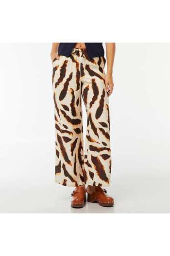 KIABI Splatter print wide-leg trousers BEIGE