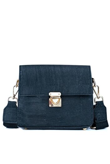 IBU Cork - Geantă crossbody din plută neagră