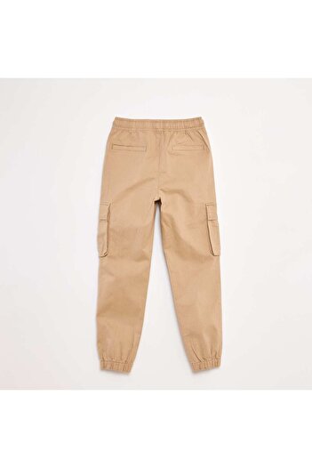 KIABI Stretchy multi-pocket trousers BEIGE