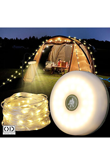ORIGINAL DEALS LED Lamp with Solar Panel and 8 Meter RGB Illuminated Wire for Exterior