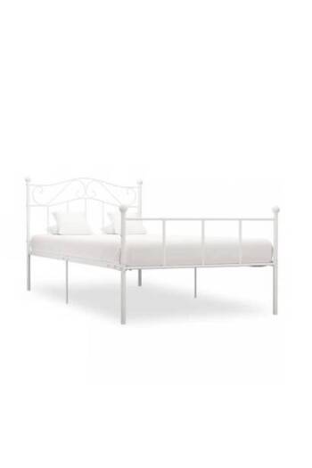Crestj Beautiful Single Metal Bed || White