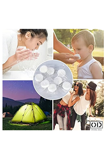 ORIGINAL DEALS Compressed Wet Wipes for Single Use, Hypoallergenic and , for Facial and Body Hygiene f