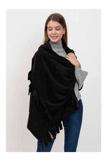 VİZYON İKRA Cold-Proof Cafe Restaurant Workwear Winter Cotton Fleece Shawl - Customized for the Company