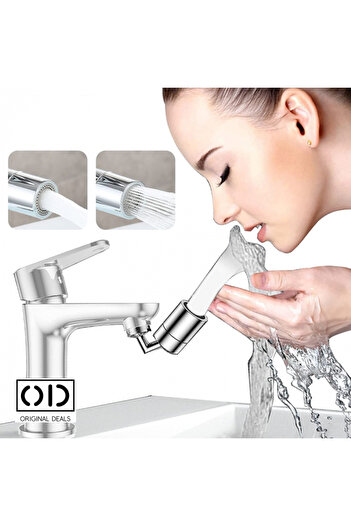ORIGINAL DEALS Sink Faucet Extension with Swivel Arm and Interior Thread Adapter, Stainless Steel