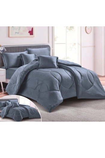 smart home Double-sided bedspread (velvet & fur side),Filled bedspread, Premium 6-piece duvet set, 250x230cm