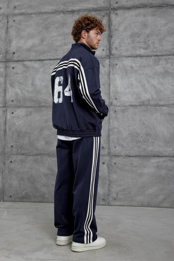 NOMARC Navy Blue 64 Printed Oversize Tracksuit Set