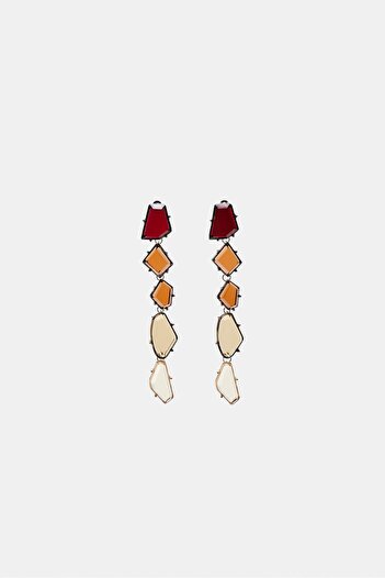 Stradivarius Rhinestone dangle earrings