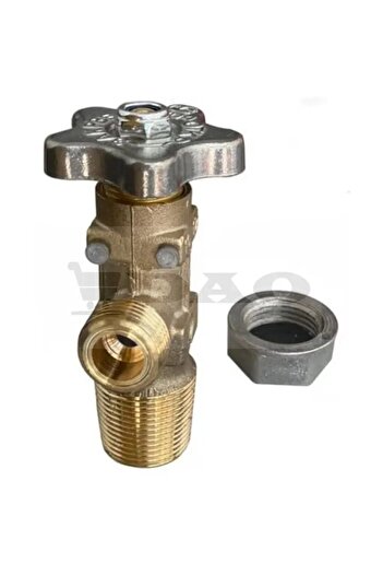 DAO Gas Cylinder Valve with Protective Cap, Cone 25-28mm, Compatible with Ukrainian-Type Cylinders