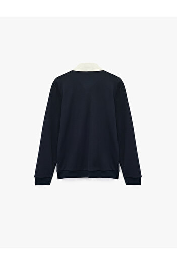 Koton Shardonlu Buttoned Polo Neck Long Sleeve Sweatshirt