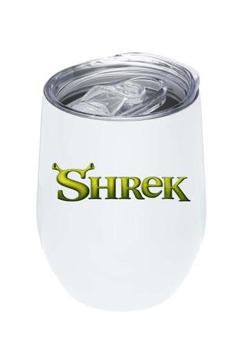 LOUD UNIVERSE White Insulated Tumbler 12Oz With Lid, Shrek Printed