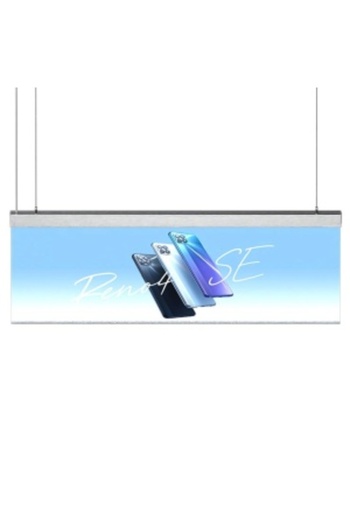 abcMIX Suspended Bidirectional LED Billboard Panel, H 1, Horizontal, 6500 K, IP 20, 24 VDC, 900 x 350 mm, a