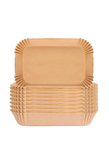 Teno Set of 700 Disposable Rectangular Baking Papers for Air Fryer, 22x14x4.5 cm, brown