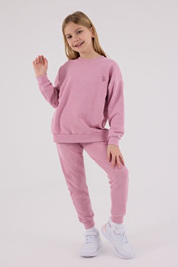 U.S. Polo Assn. 4-15 Years Old Licensed Us Polo Assn Girl's Set-Dried Rose