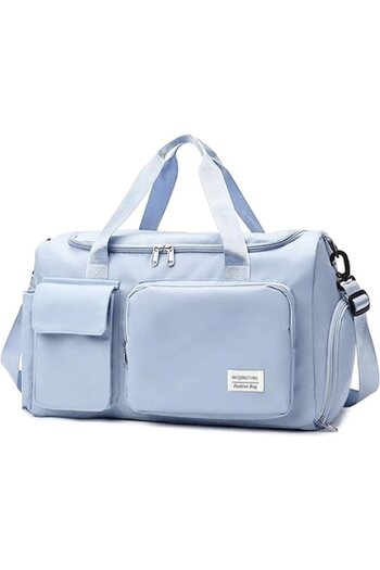 Rasekon Travel Bag, Sports Bag for Fitness with Shoe Compartment, Overnight Bag, Weekend Training Bag, Yoga