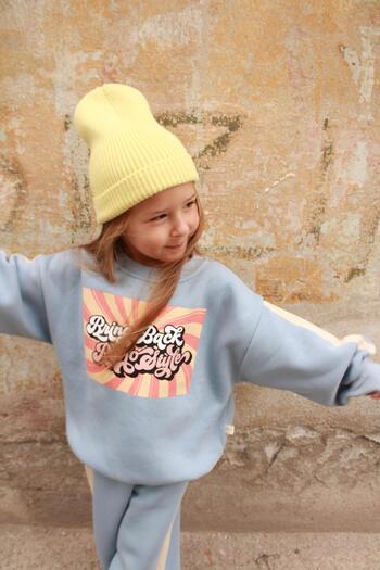Oh La La Koala For Little Ones Set de îmbrăcăminte pentru copii cu imprimeu retro albastru