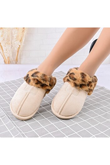 Tmall Women's Slippers, in Reversed -Leather, Fleece Lined, PD1054, Beige