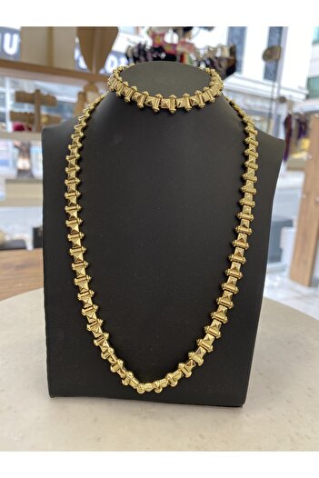 Ezgdesign XUPİNG 14K KAPLAMA KOLYE BİLEKLİK SET