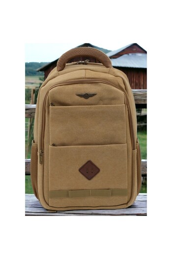 OEM Multifunctional Backpack, Textile Material Type M23301, 45X32X17cm, Beige