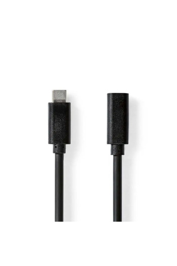 Nedis Extension cable USB-C male v3.2 - USB-C female v3.2 2m 4K /60Hz 60W black CCGL64010BK20