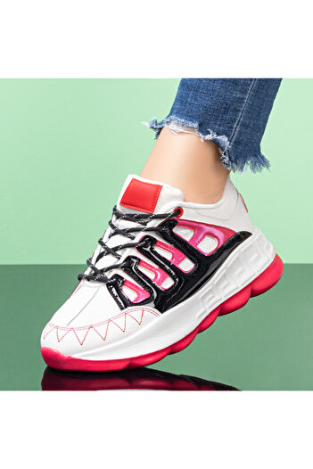 BMoD Women's white, pink, and black sneakers MOD08195