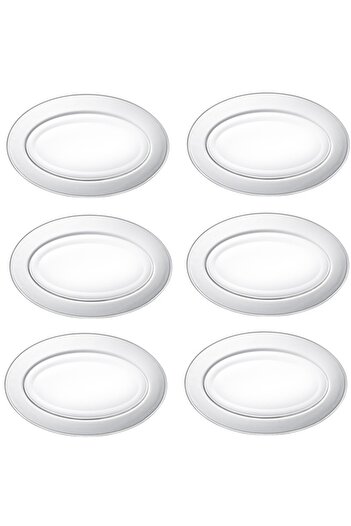 Duralex Set of 6 Oval Plates 26cm LYS TRANSPARENT