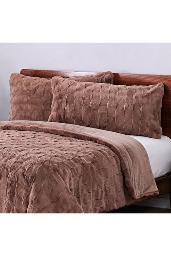 Orange Bed & Bath Tile Winter | Double Fur Winter Comforter Set 6 Pieces