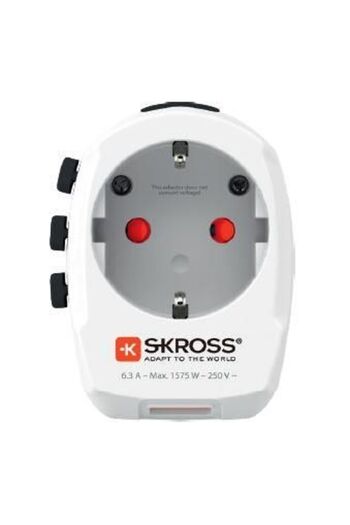 SKROSS Adaptor priza universal Pro Light USB World 1.302470