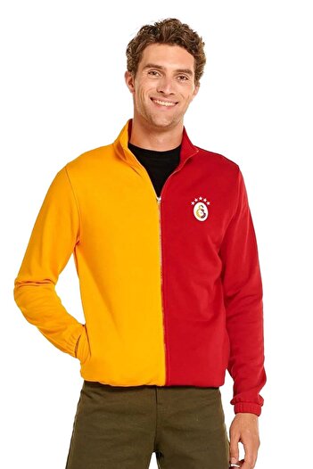 Galatasaray Original Stand Collar Full Zipper 5 Star Yellow Red Sweat + Silicone Wristband