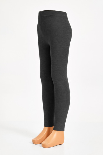 Katia&Bony Children's Leggings with Towel Lining Anthracite / Grey-Melange.