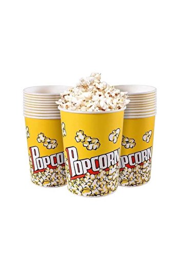 Star Pop Corn Cup 30 Pieces Disposable Leak-Free Stackable Paper Popcorn Cups Buckets Boxes Containe