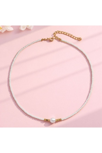 SIC MODA White Pearl Necklace 6107A