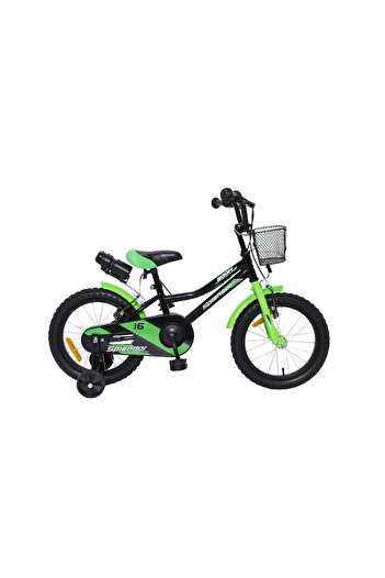NOVOKIDS Children's Bicycle Splend'Or Boom Edition, 16" Wheels, Green and Black