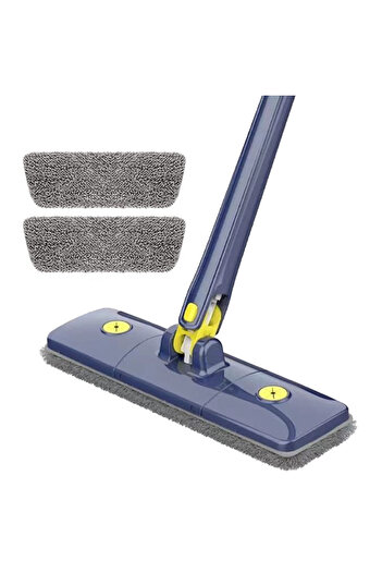 Teno Rectangular Head Mop, 360-degree rotation, telescopic, easy cleaning, 2 cloths included, 123 cm