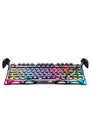 Gravastar Mercury V75 Pro Hall Effect Manyetik Switch Rapid Trig. 8KHz RGB Kablolu Gaming Klavye Neon Graffi.