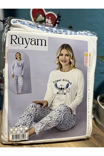 Rüyam Women's Long Sleeve Pajama Set Patterned