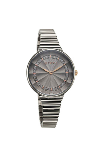 Titan Women's Analog Grey Dial Watch - 95245KM02