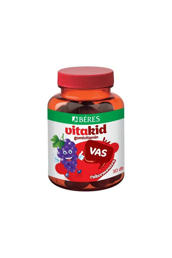Béres Beres Vitakid gummy vitamins with iron for children, grape flavor, 30 pcs