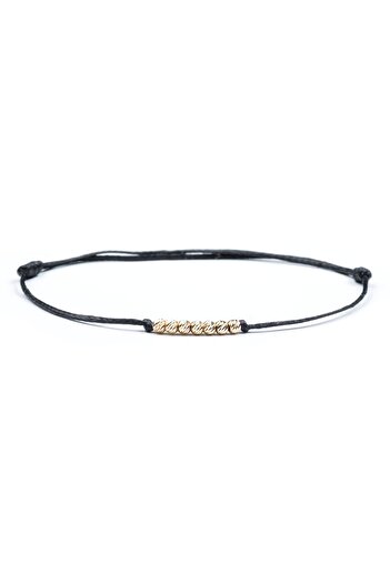 Velar Bracelets 14K Gold Ball String Bracelet (Adjustable)