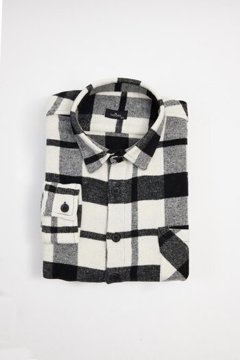 Tudors Men's Big Size Plus Size Long Sleeve Pocket Plaid Winter Lumberjack Shirt