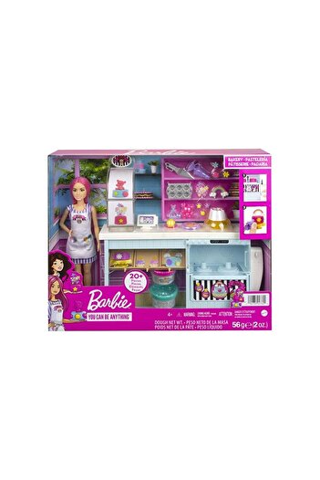 Barbie Bakery Playset With 12 Inch Petite Doll, Pink Hair, Bakery Station, Cake Making Feature & 20+