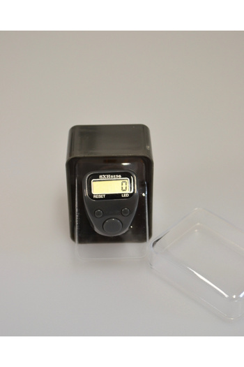 Bilenler Mini Lighted Zikirmatik with Special Box – Stylish Design, Resettable, Portable Prayer Bead Counter Anthracite