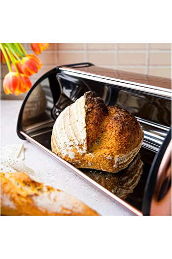 Other KINGHOFF KH-1840 ROSE GOLD STEEL BREAD BOX