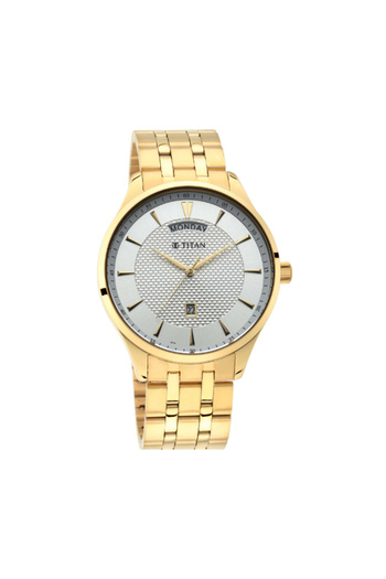 Titan Men's Analog White Dial Watch - 90127YM01