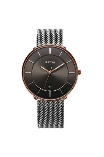Titan Men's Analog Black Dial Watch - 1849KM01
