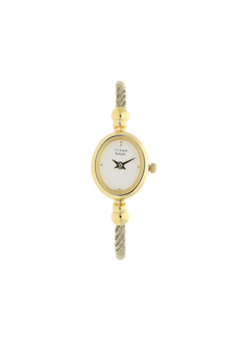 Titan Women's Analog White Dial Watch - 197YM04