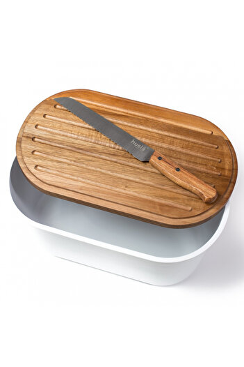 Other HUSLA BREAD BOX WITH CUTTING BOARD AND KNIFE 73940